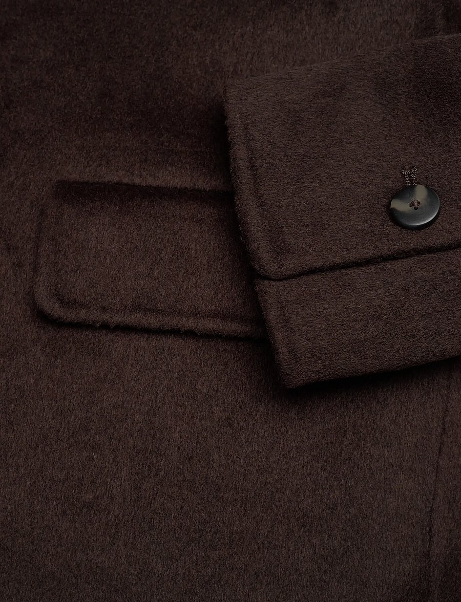 Mango - Wool jacket with buttons - ulljackor - medium brown - 5