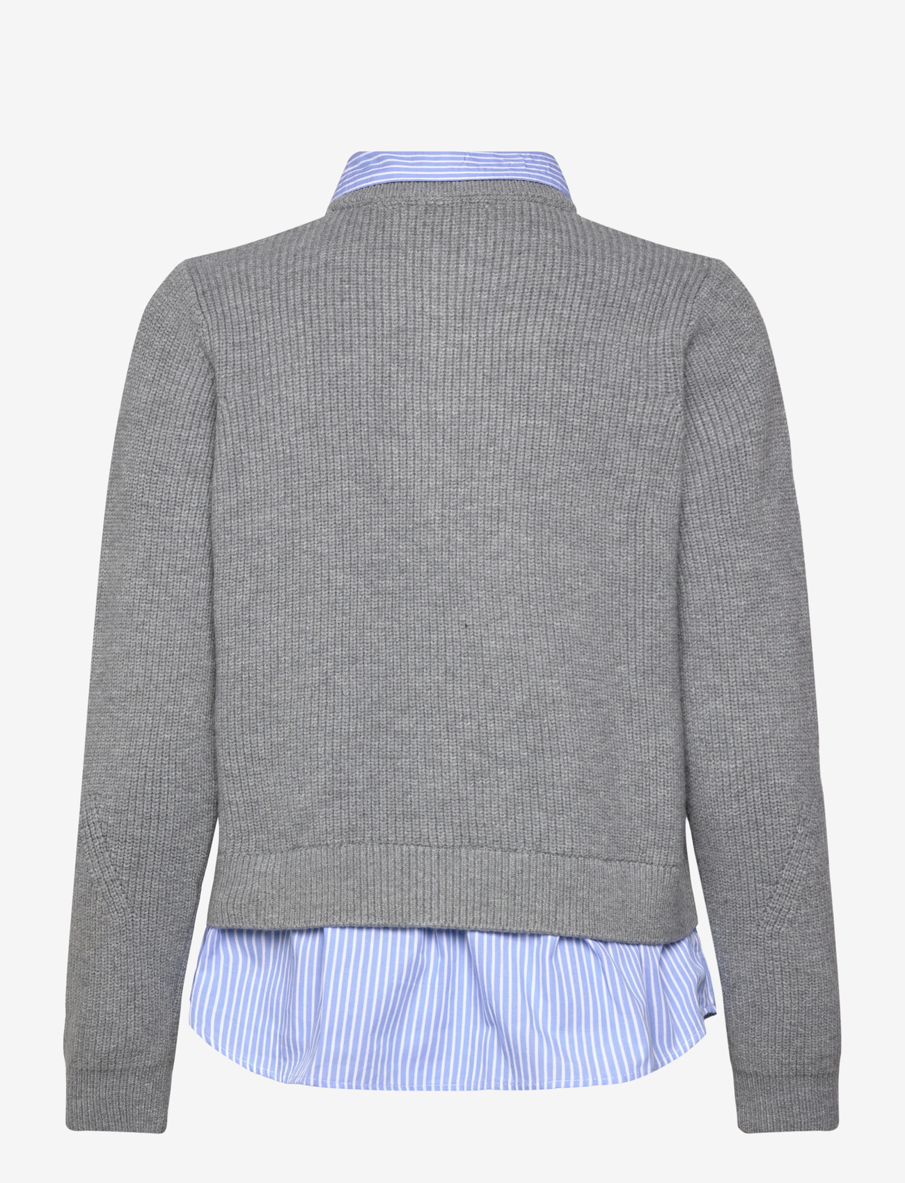 Mango - Combined knitted cardigan - koftor - grey - 1