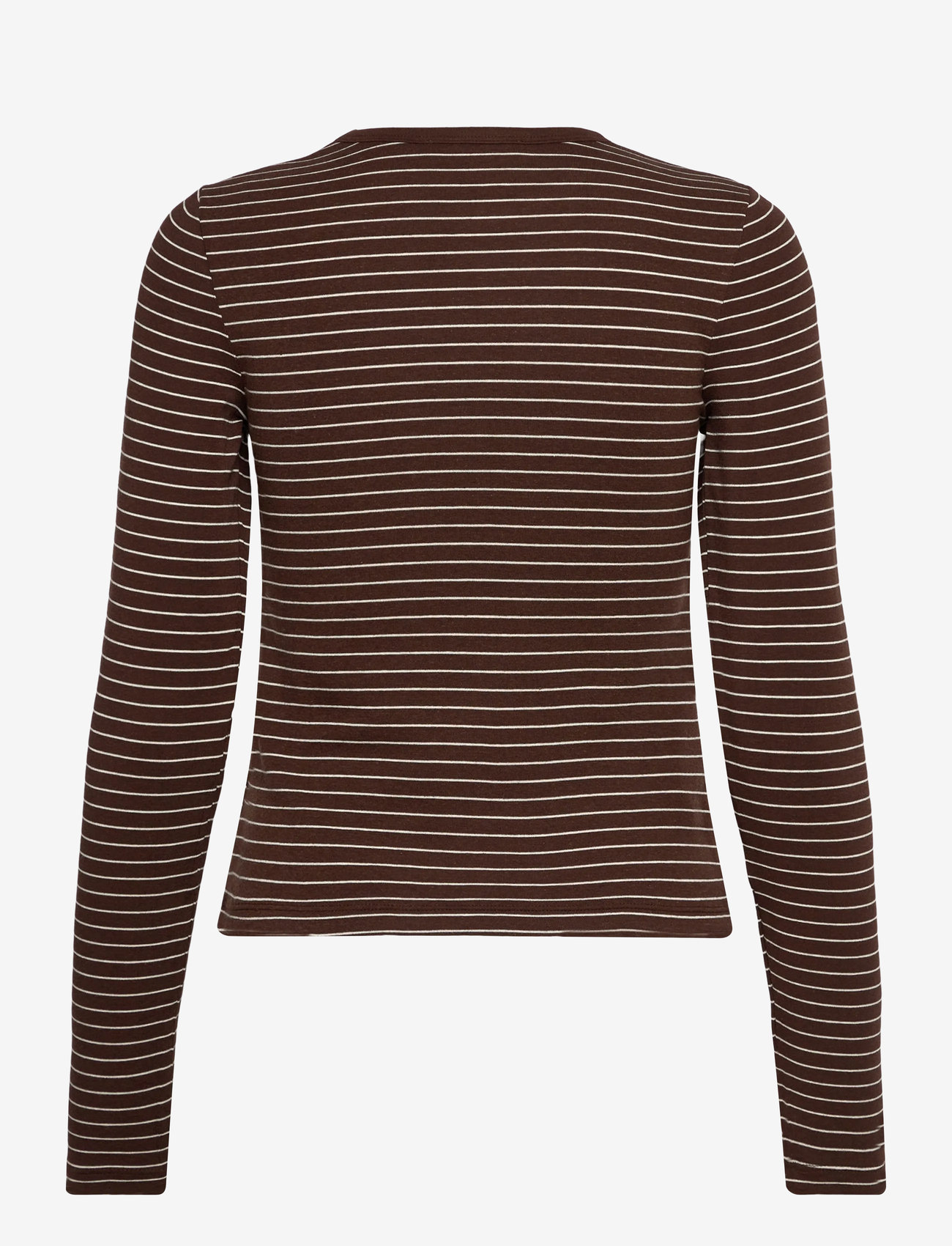 Mango - Long-sleeved striped t-shirt - brown - 2