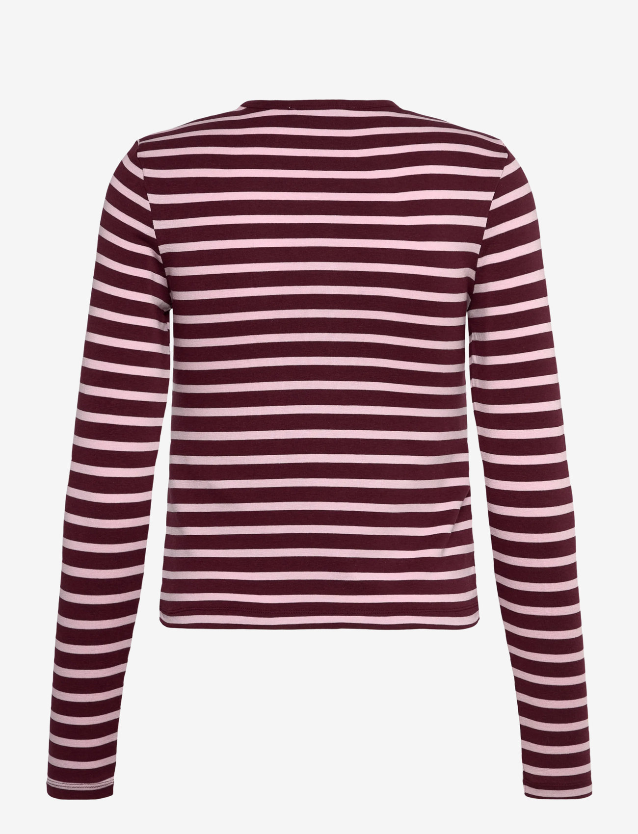 Mango - Long-sleeved striped t-shirt - langärmlige tops - lt-pastel pink - 1