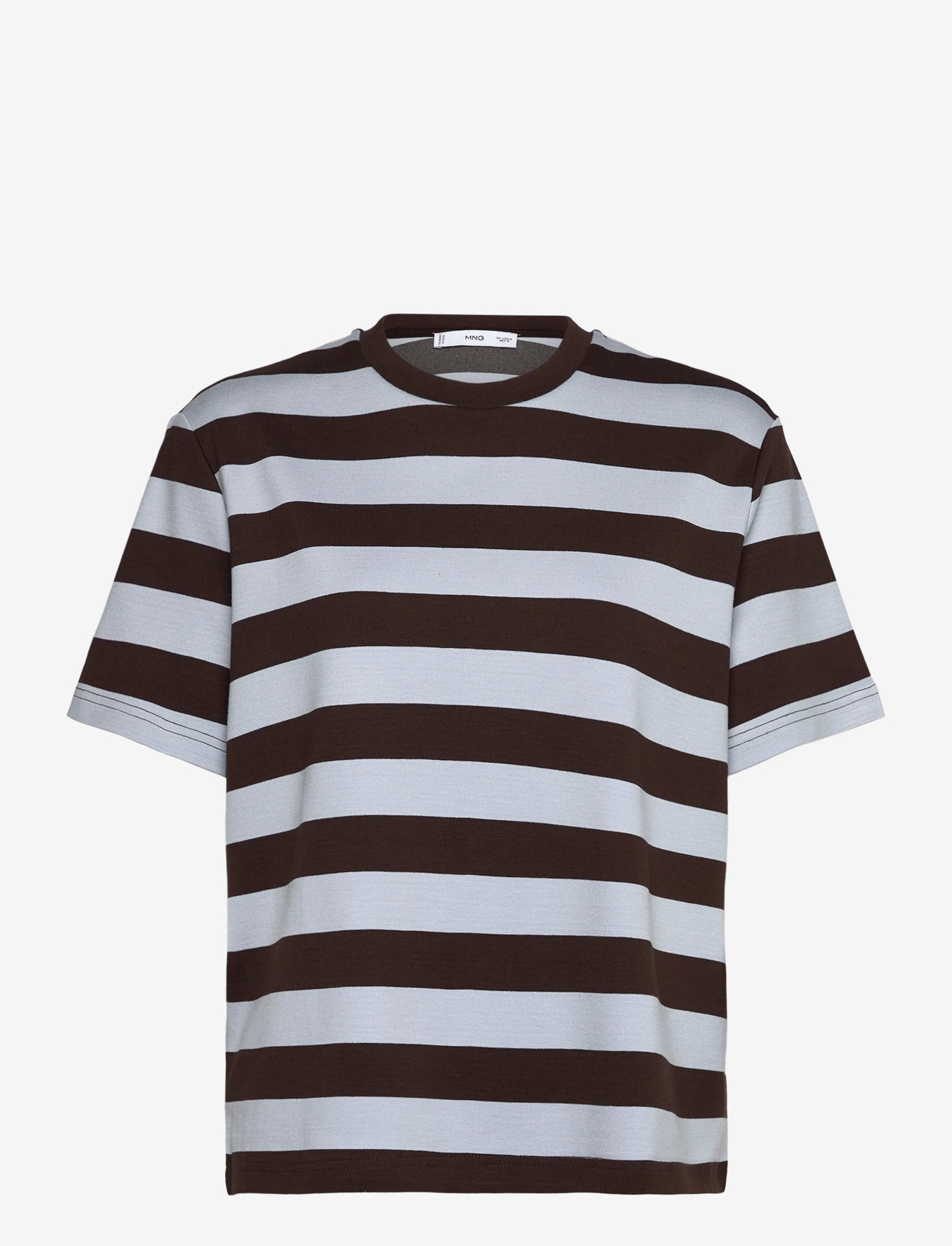 Mango - Striped short-sleeved t-shirt - t-shirts - brown - 1