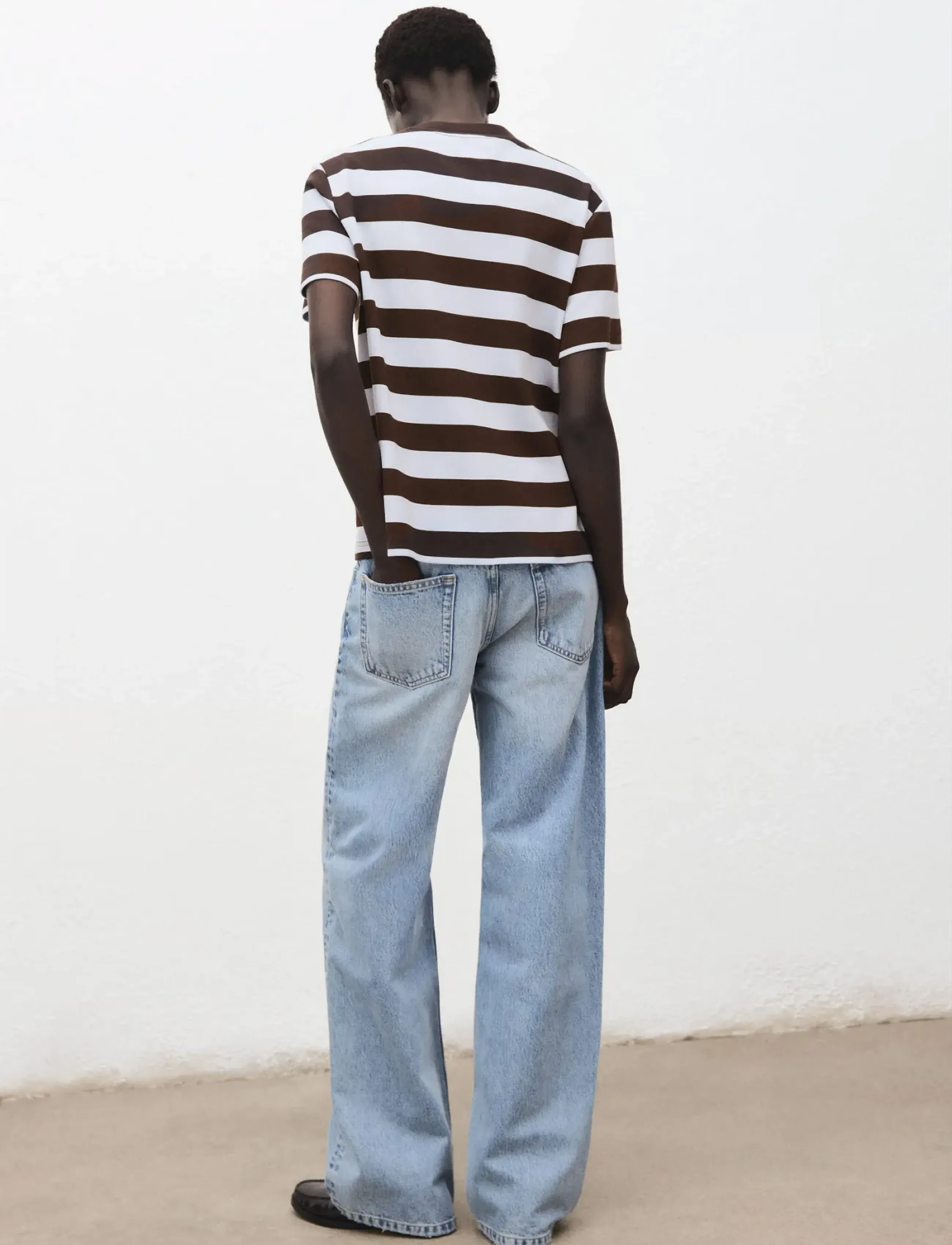 Mango - Striped short-sleeved t-shirt - t-shirts - brown - 3
