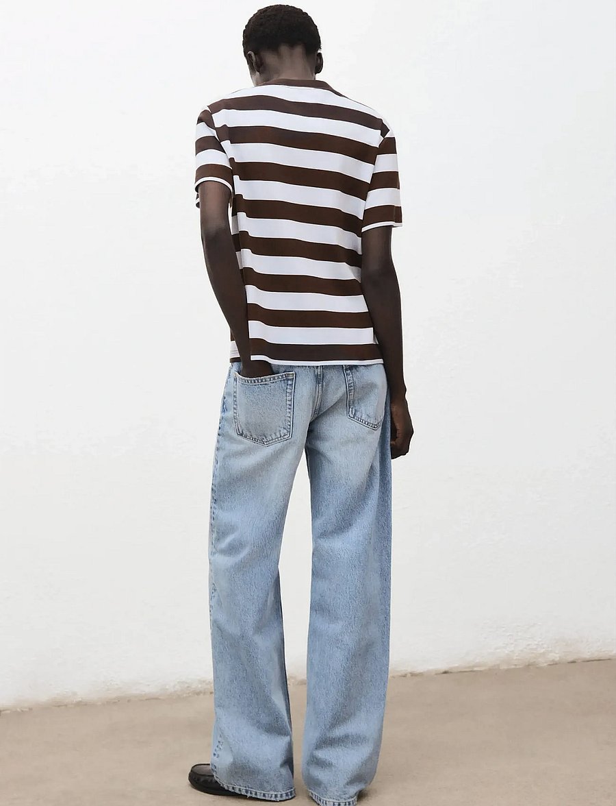 Mango - Striped short-sleeved t-shirt - t-shirts - brown - 3