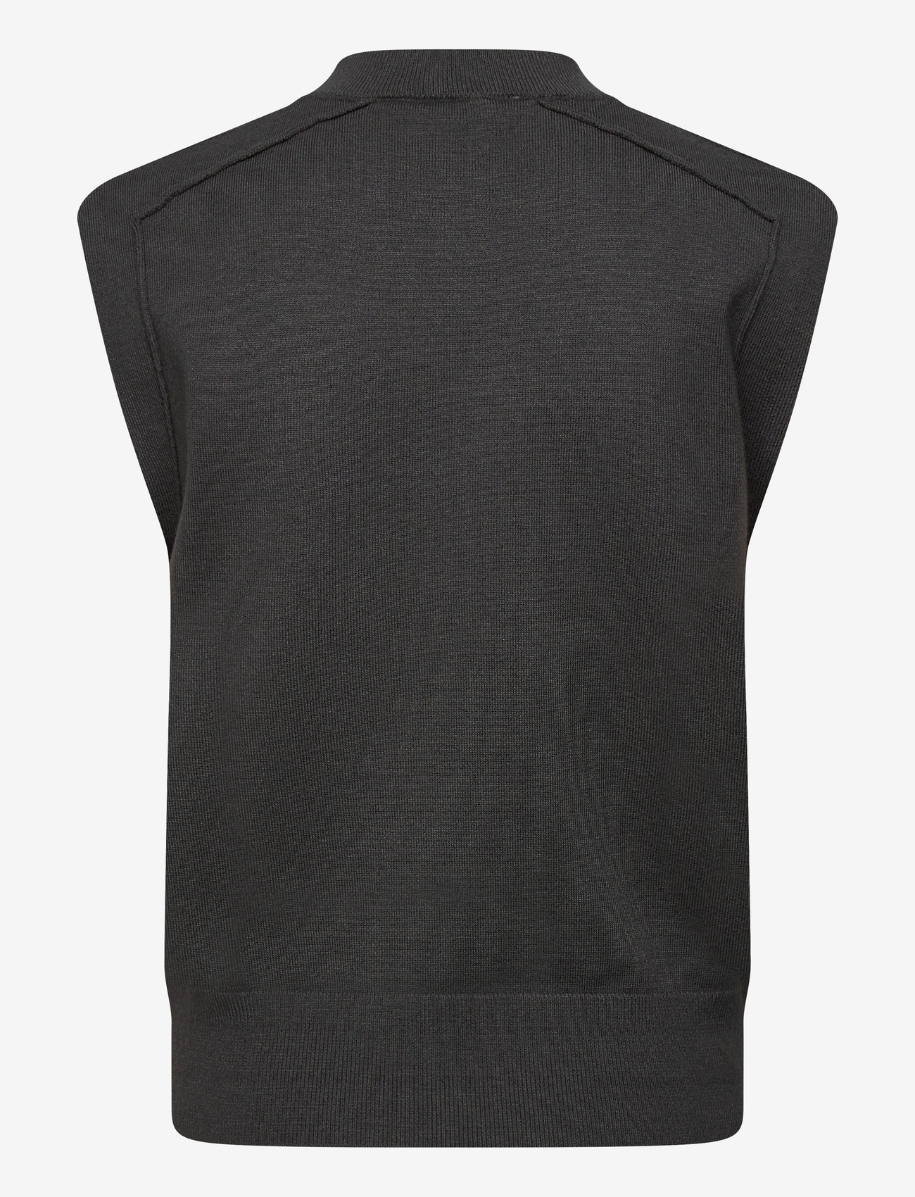 Mango - Knitted waistcoat with seam detail - herbstliche kleidung - charcoal - 1