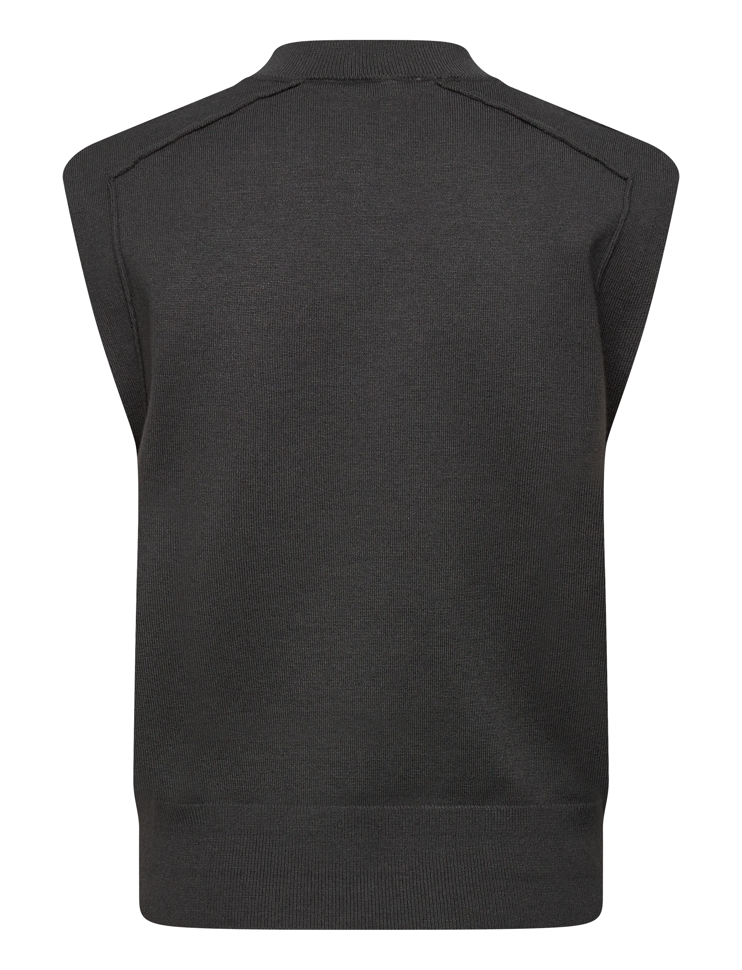 Mango - Knitted waistcoat with seam detail - stickade västar - charcoal - 2