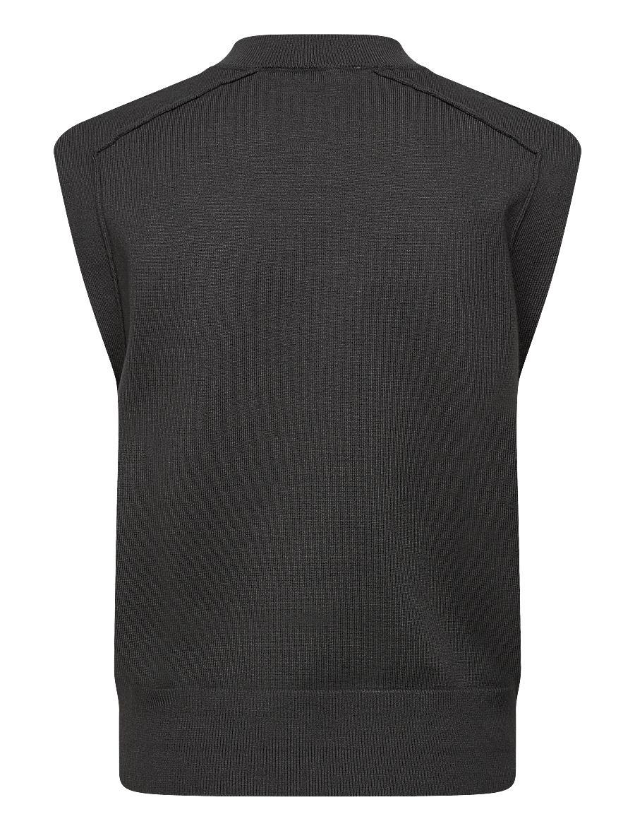 Mango - Knitted waistcoat with seam detail - strikveste - charcoal - 2