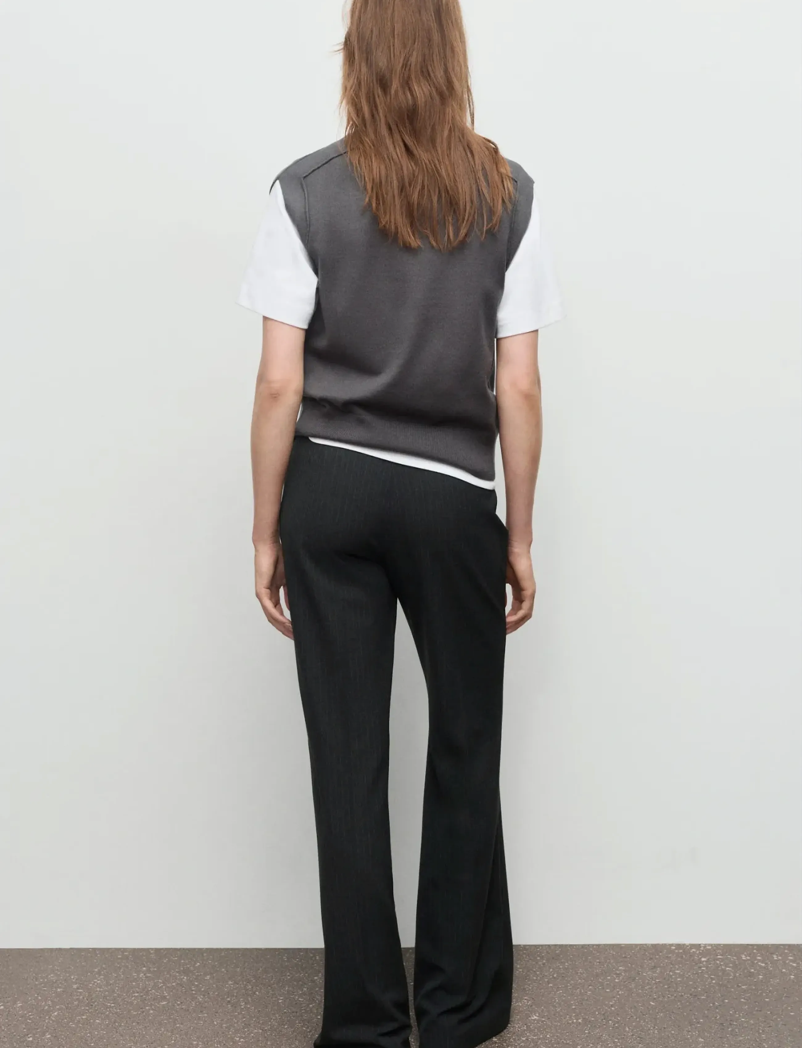 Mango - Knitted waistcoat with seam detail - stickade västar - charcoal - 3
