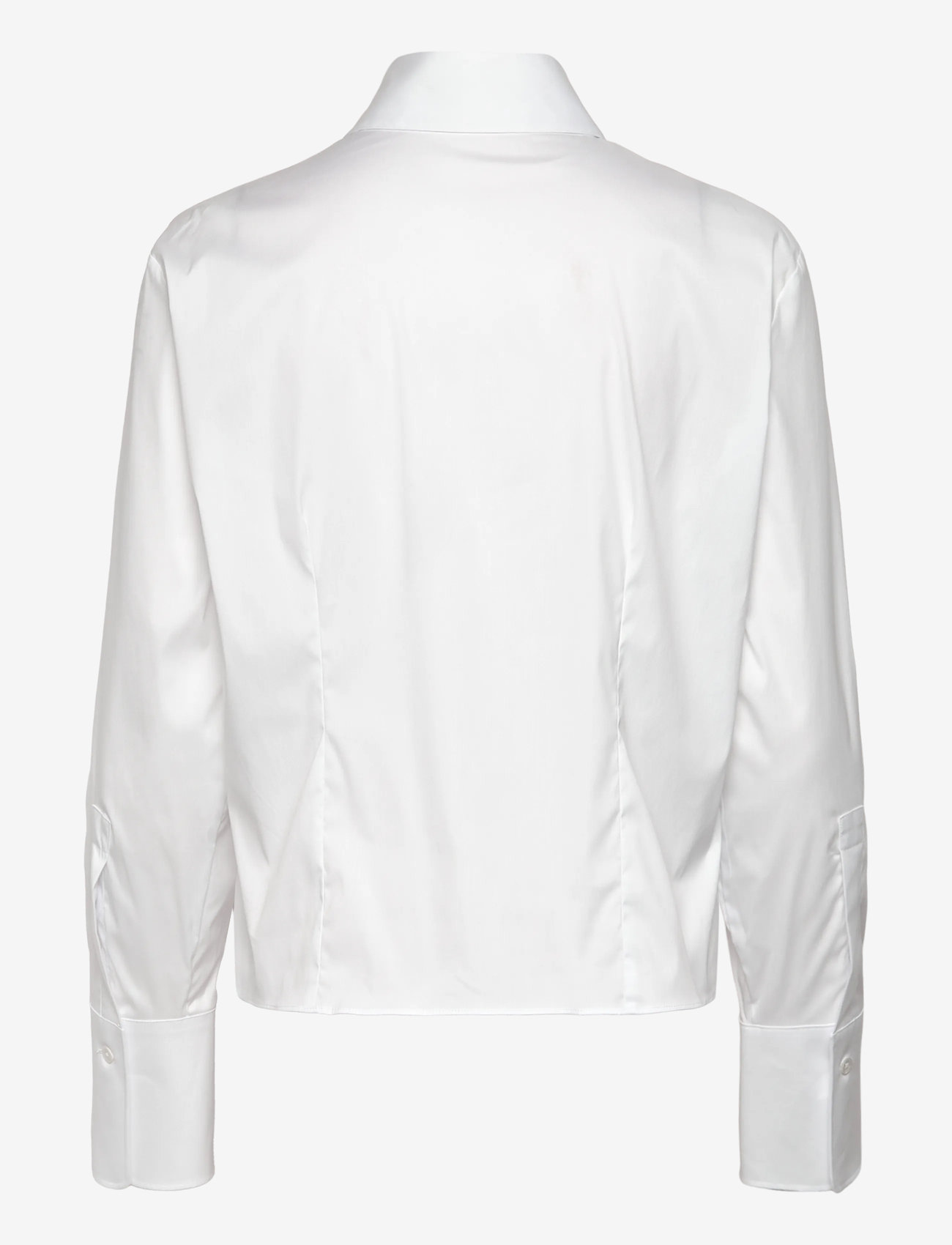 Mango - Slim-fit poplin shirt - långärmade skjortor - white - 1