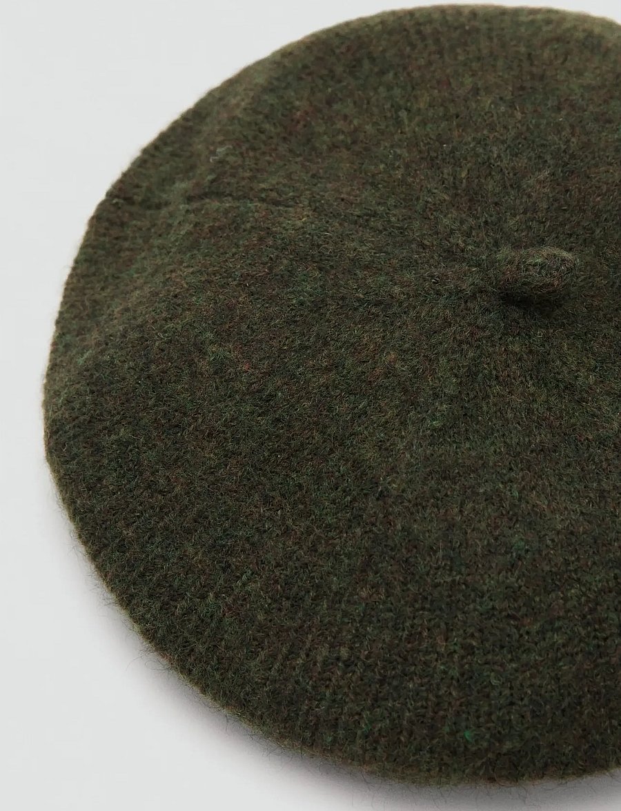 Mango - Striped beret - hatte - medium green - 0