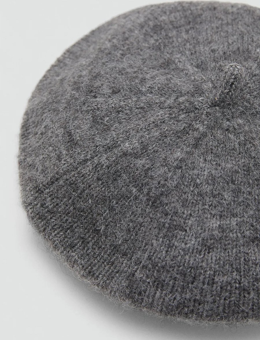 Mango - Striped beret - hatte - medium grey - 0