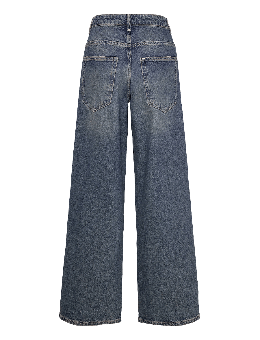Mango - Straight-leg jeans with eyelets - straight jeans - open blue - 2