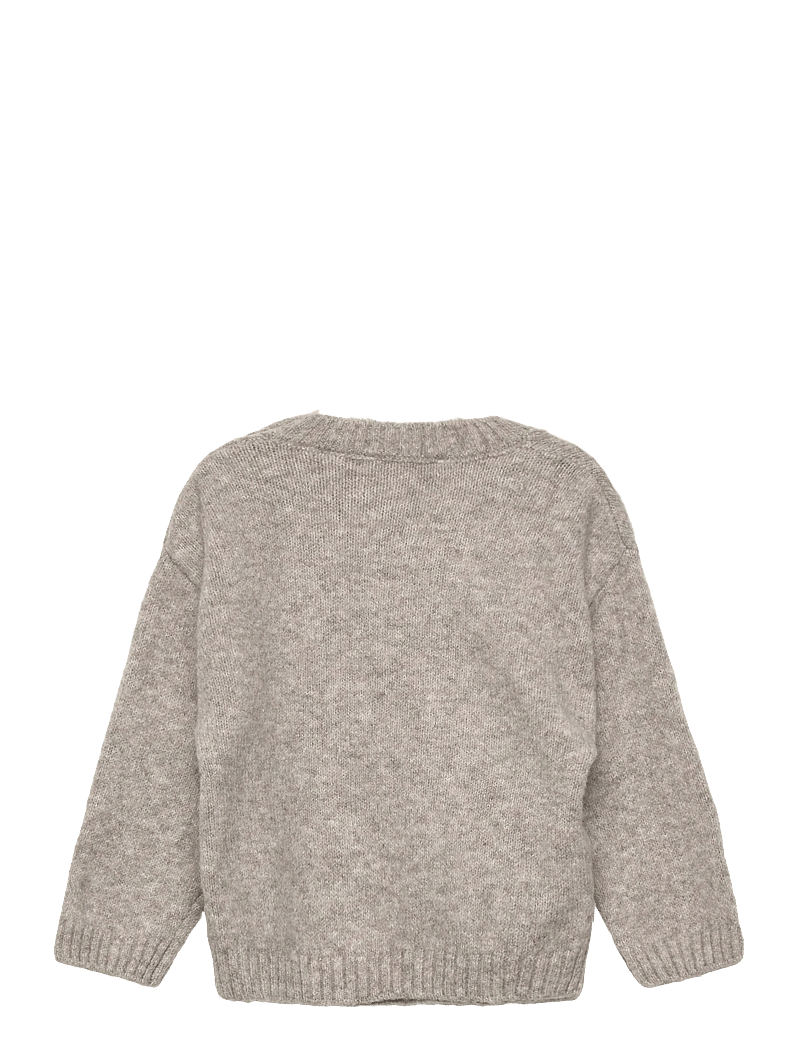 Mango - Knitted sweater with bear detail - trøjer - lt pastel grey - 2