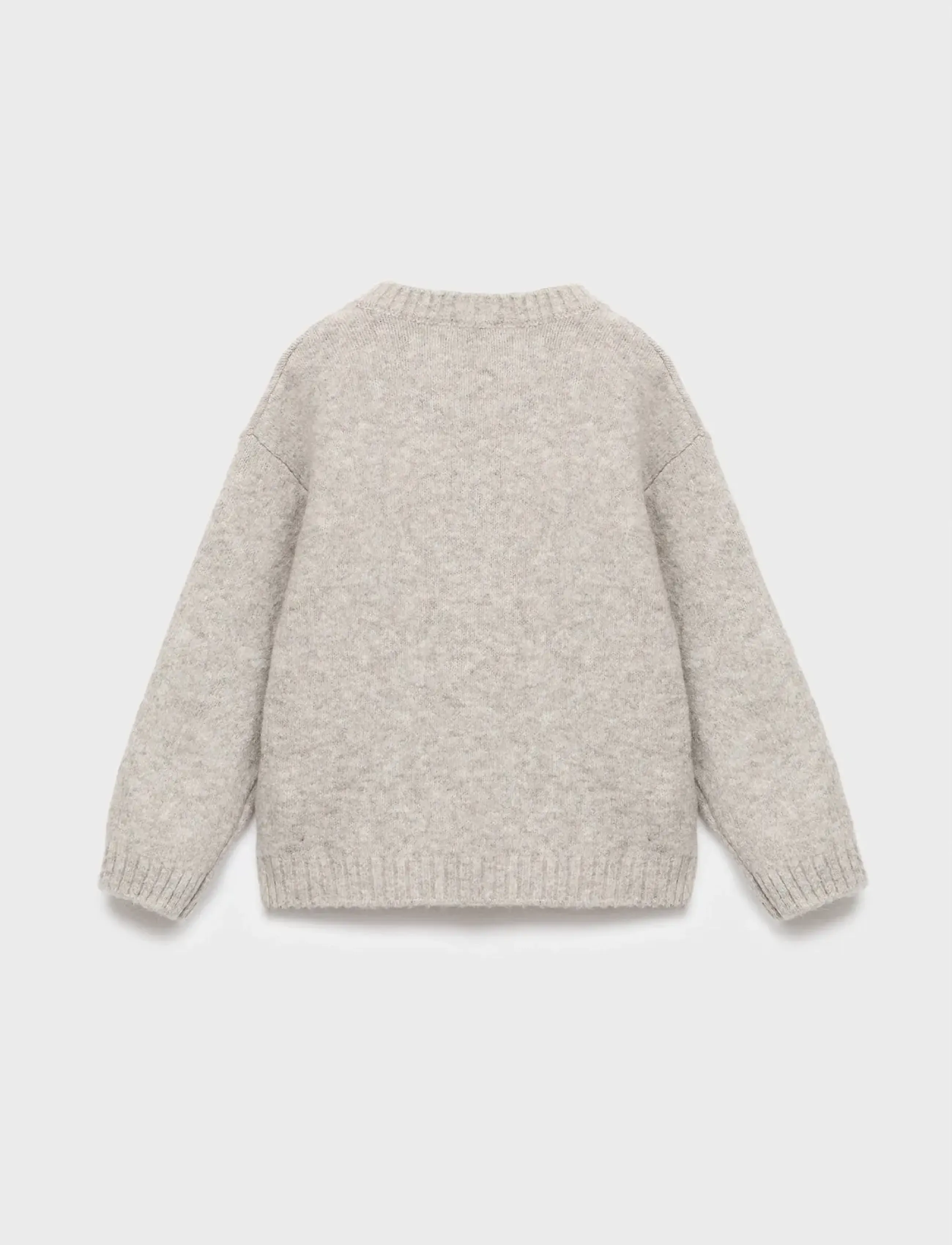 Mango - Knitted sweater with bear detail - pullover - lt pastel grey - 3