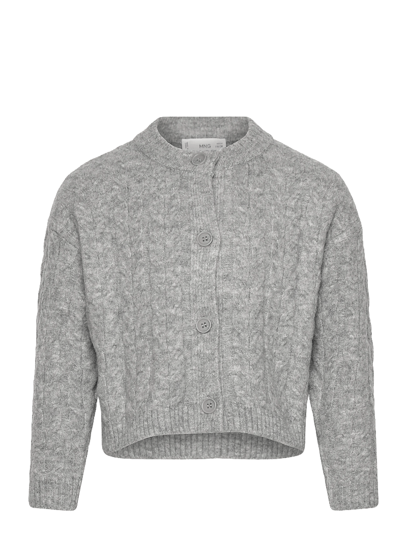 Mango - Knitted button cardigan - cardigans - medium grey - 0