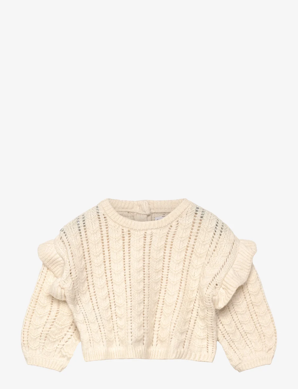 Mango - Ruffle knitted sweater - pullover - natural white - 0
