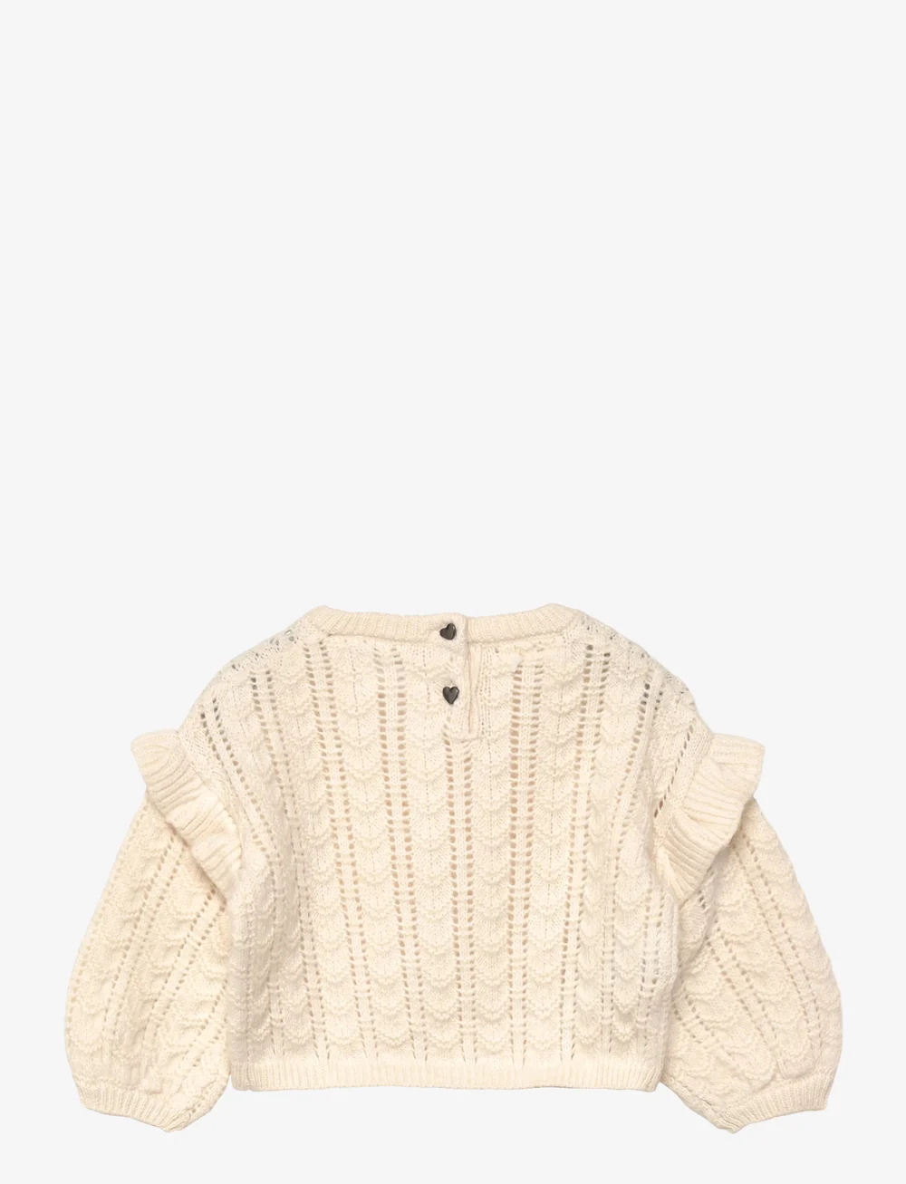 Mango - Ruffle knitted sweater - pullover - natural white - 1