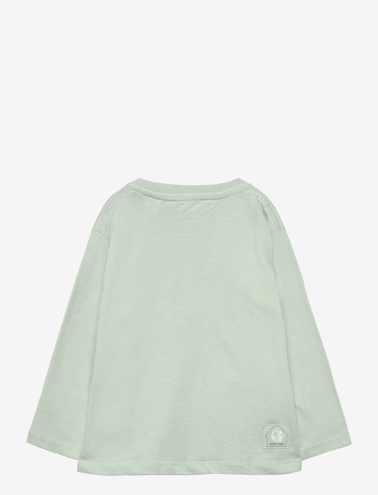 Mango - Printed cotton-blend t-shirt - langærmede t-shirts - turquoise - aqua - 1