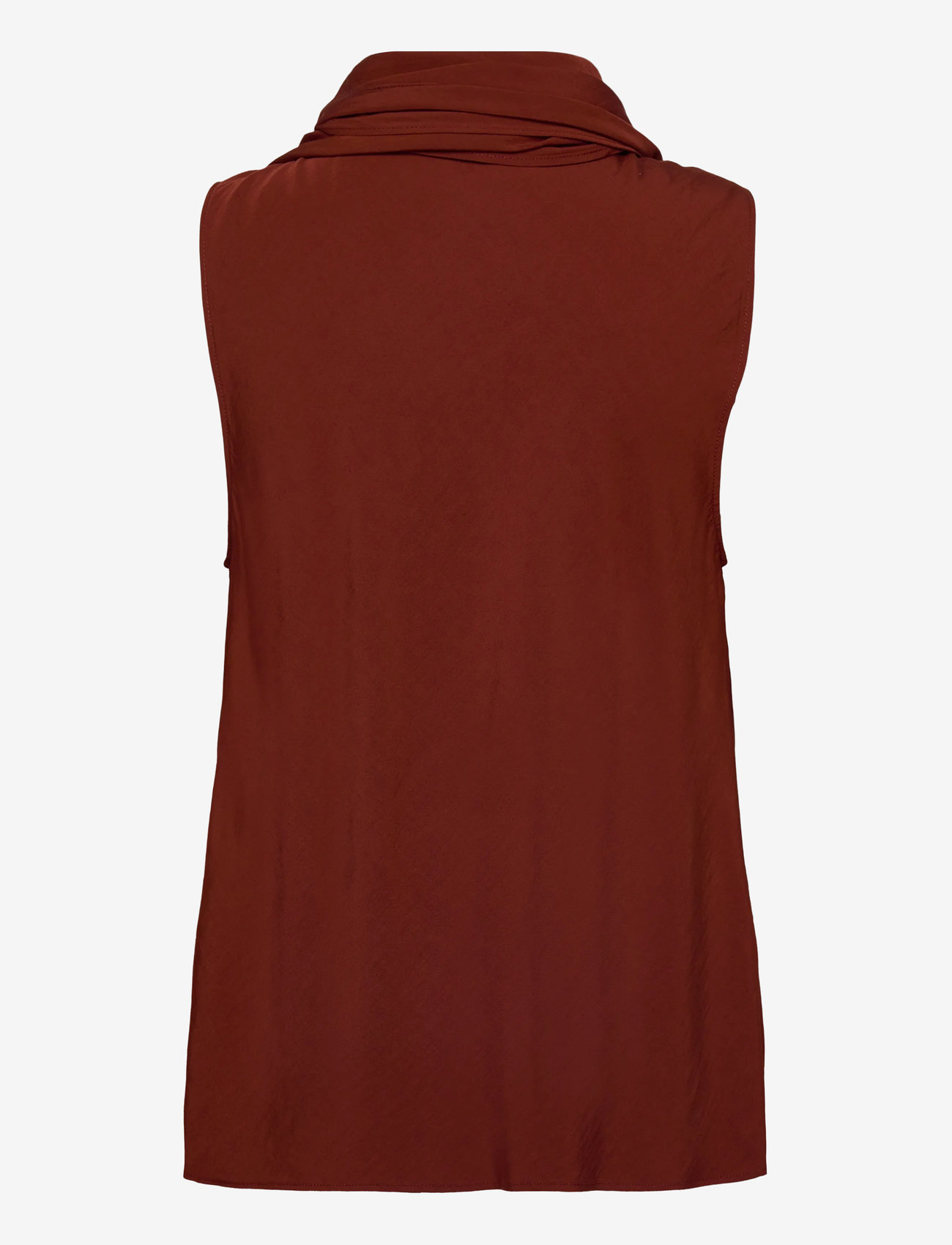 Mango - Blouse with foulard neckline - varrukateta pluusid - rust - copper - 1