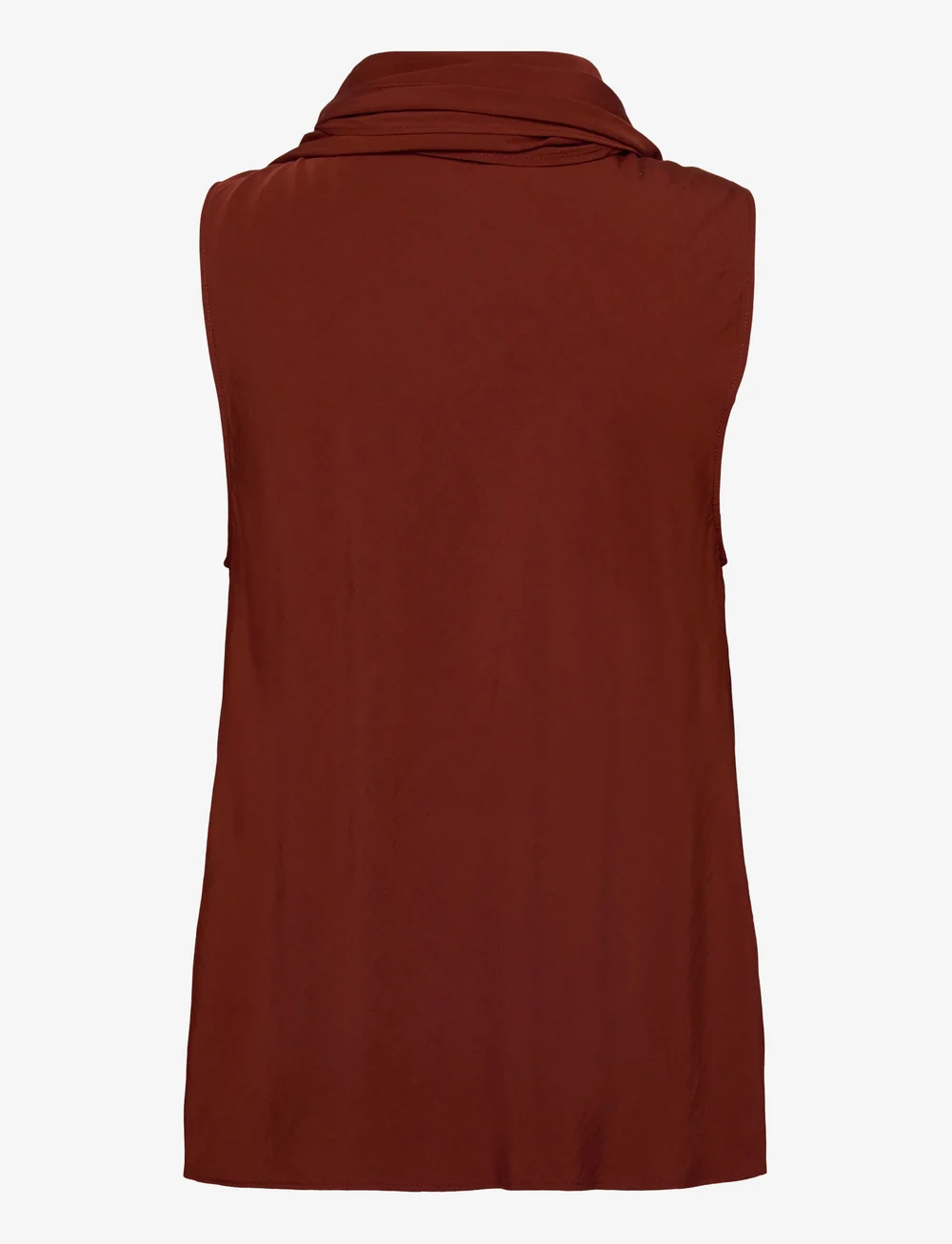 Mango - Blouse with foulard neckline - Ärmellose blusen - rust - copper - 1