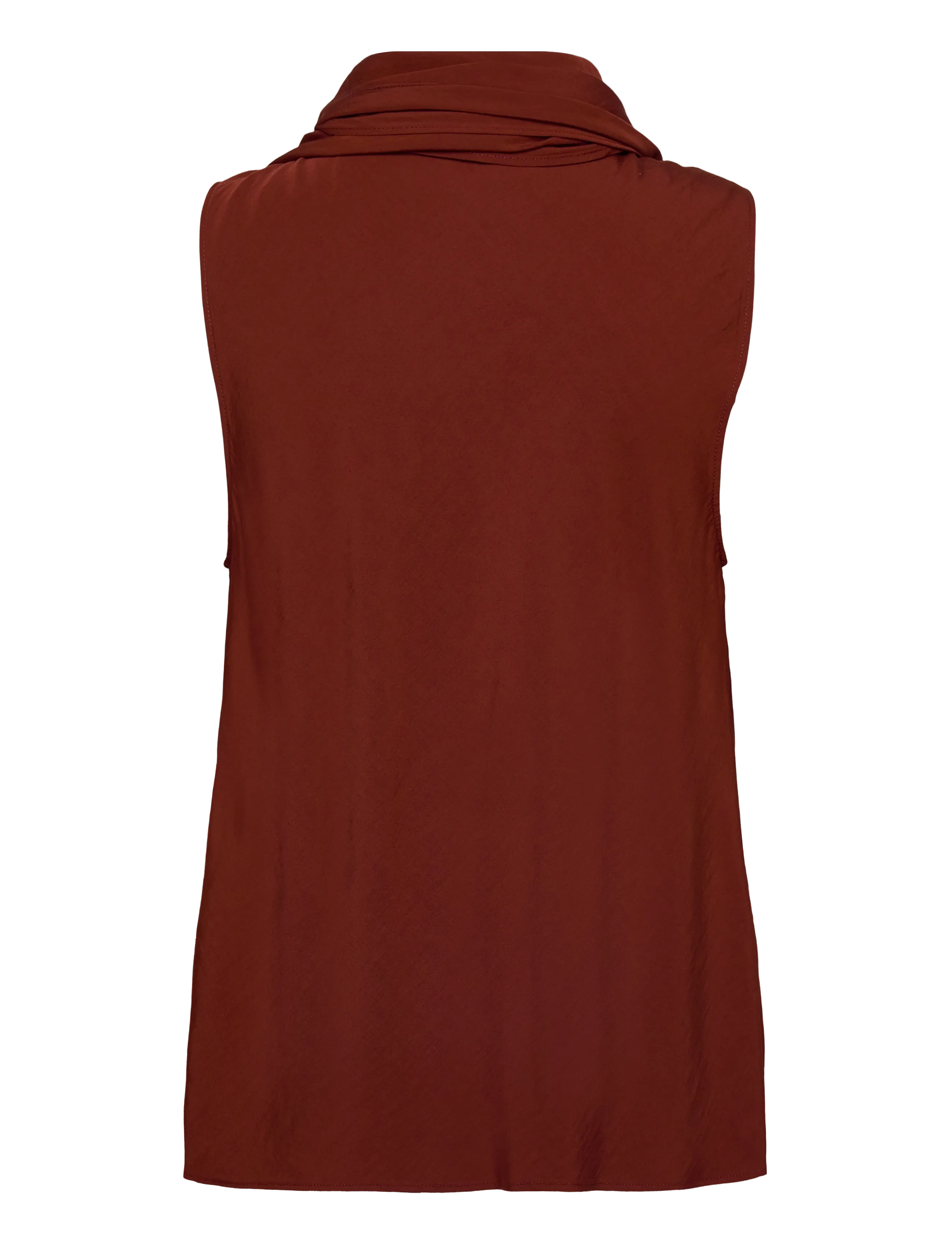 Mango - Blouse with foulard neckline - Ærmeløse bluser - rust - copper - 2