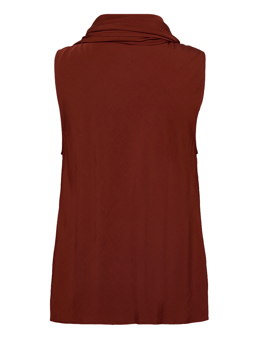 Mango - Blouse with foulard neckline - hihattomat puserot - rust - copper - 2