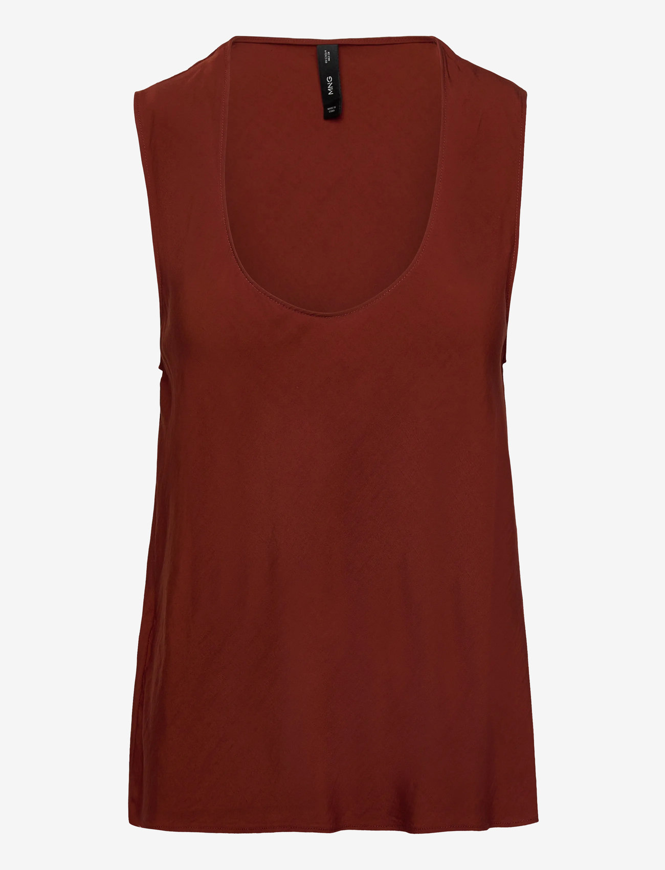 Mango - Blouse with foulard neckline - varrukateta pluusid - rust - copper - 2