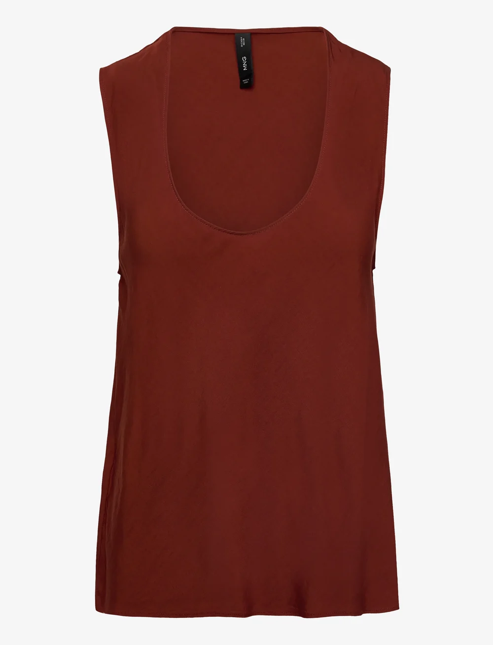 Mango - Blouse with foulard neckline - Ärmellose blusen - rust - copper - 2