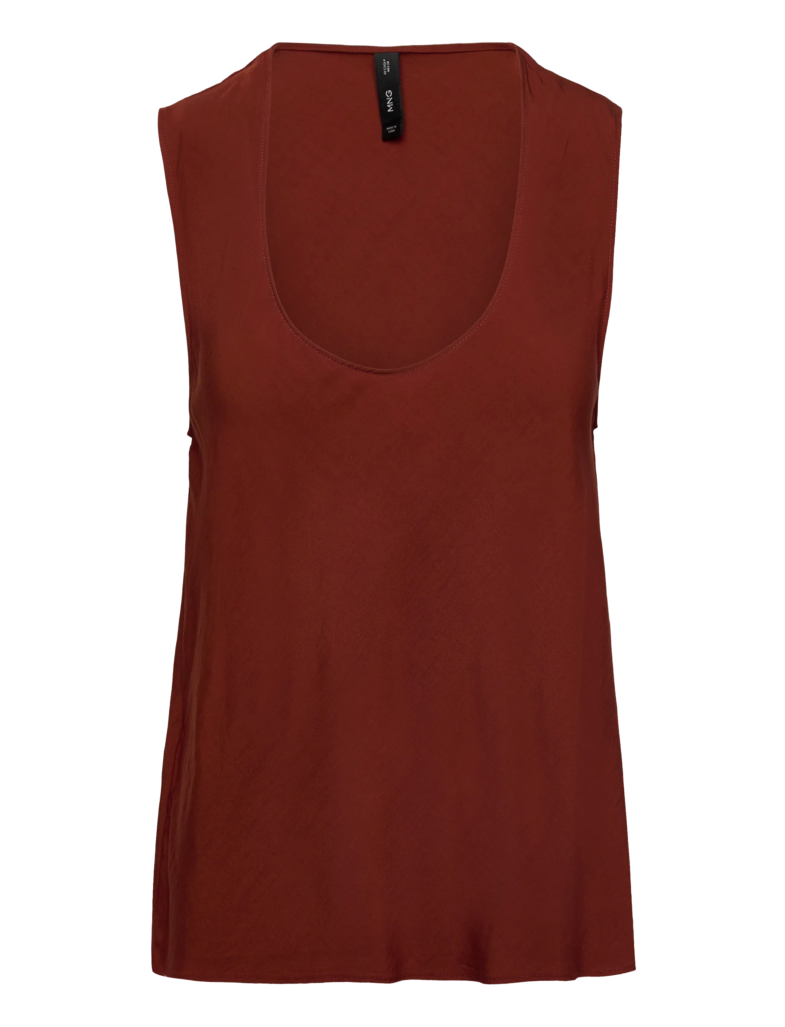 Mango - Blouse with foulard neckline - Ærmeløse bluser - rust - copper - 3