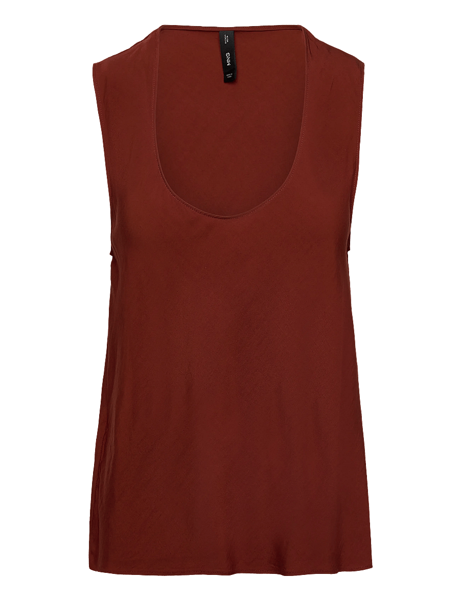 Mango - Blouse with foulard neckline - hihattomat puserot - rust - copper - 3
