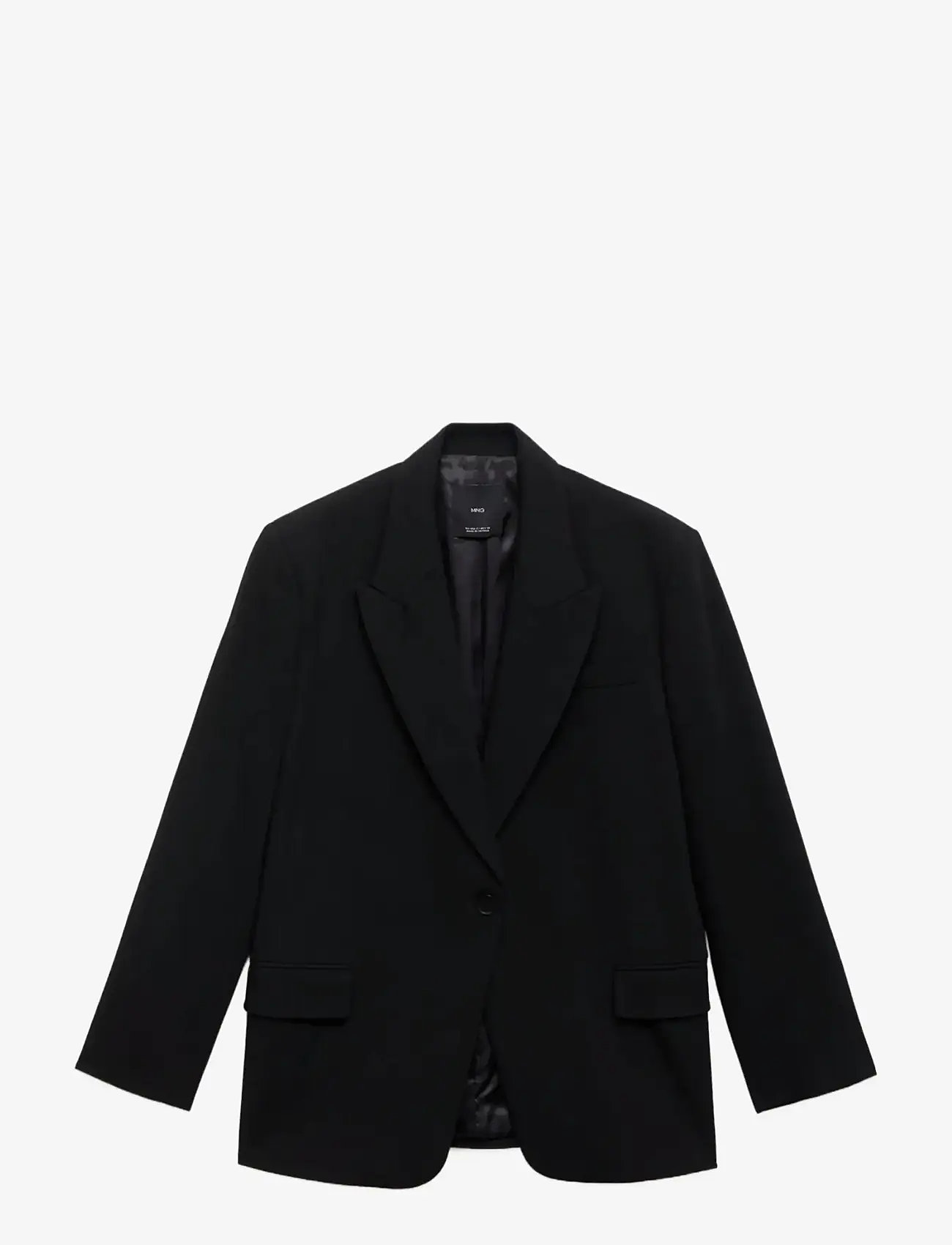 Mango - Suit blazer with flap pockets - enkelknäppta kavajer - black - 1