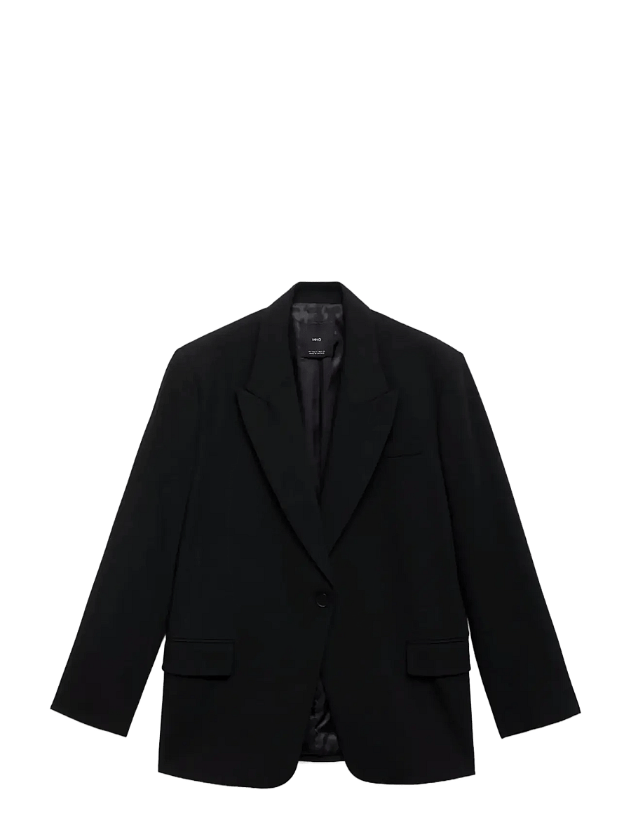 Mango - Suit blazer with flap pockets - einreihige blazer - black - 1