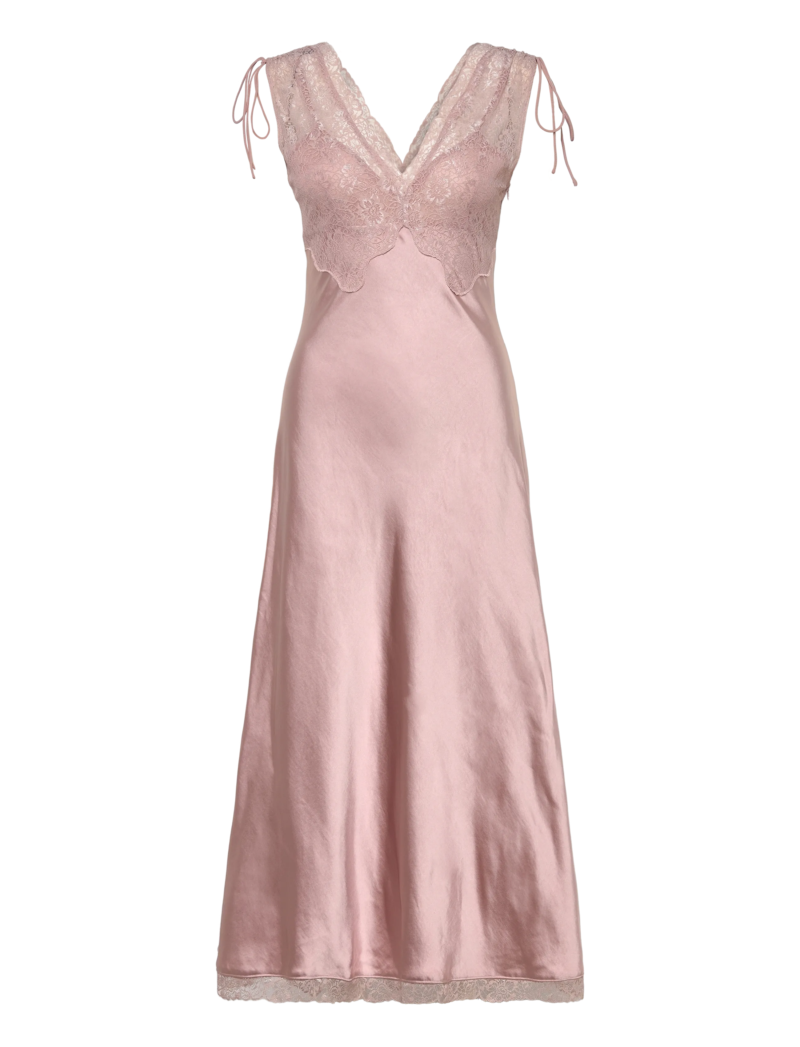 Mango Satin camisole dress - Kleider - LT-PASTEL PINK / pink/rose