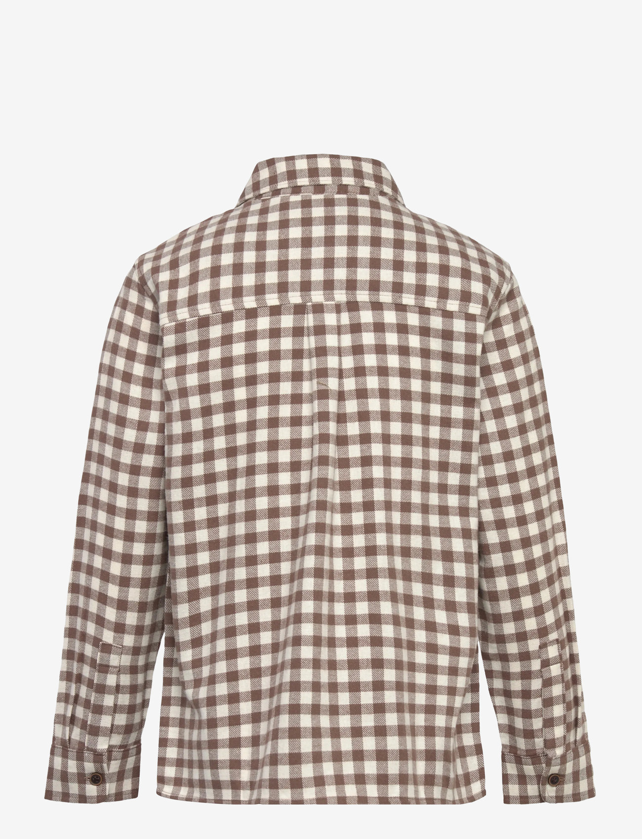 Mango - Checked print shirt - langærmede skjorter - brown - 2