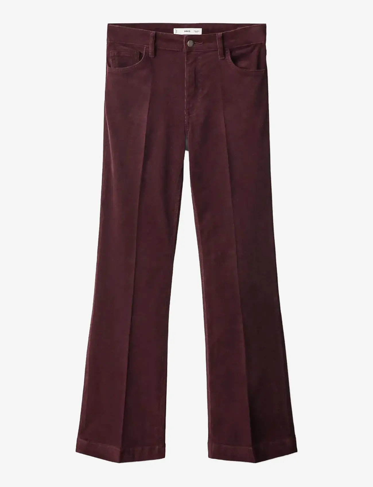 Mango - Corduroy flared jeans - brede jeans - dark red - 1