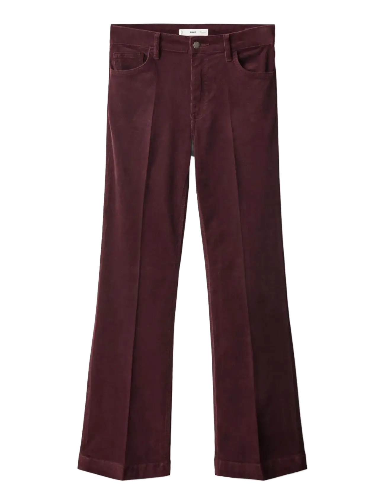 Mango - Corduroy flared jeans - dark red - 1