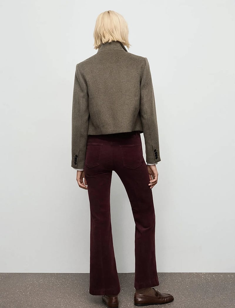Mango - Corduroy flared jeans - brede jeans - dark red - 2