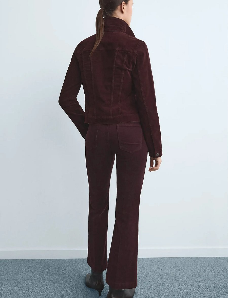 Mango - Corduroy flared jeans - dark red - 2