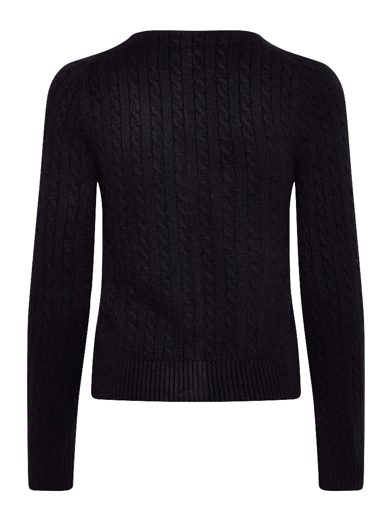 Mango - Knitted braided cardigan - cardigans - navy - 1