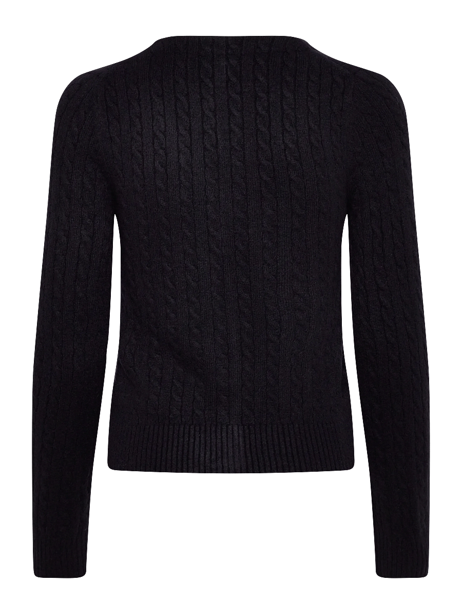 Mango - Knitted braided cardigan - cardigans - navy - 2