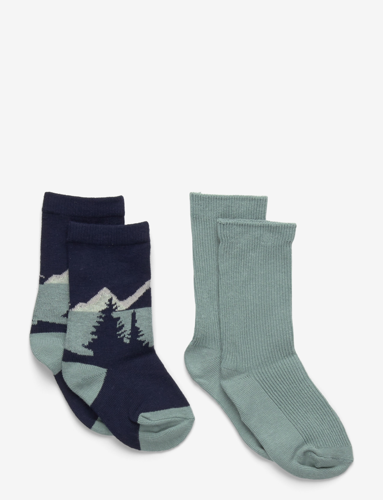 Mango - 2 pack patterned socks - efterårstøj - turquoise - aqua - 0