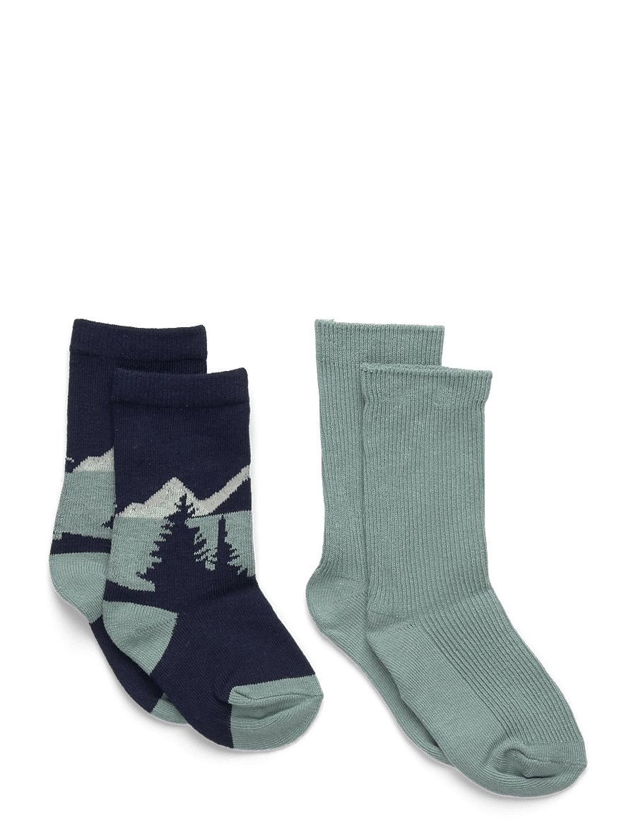 Mango - 2 pack patterned socks - strumpor - turquoise - aqua - 0