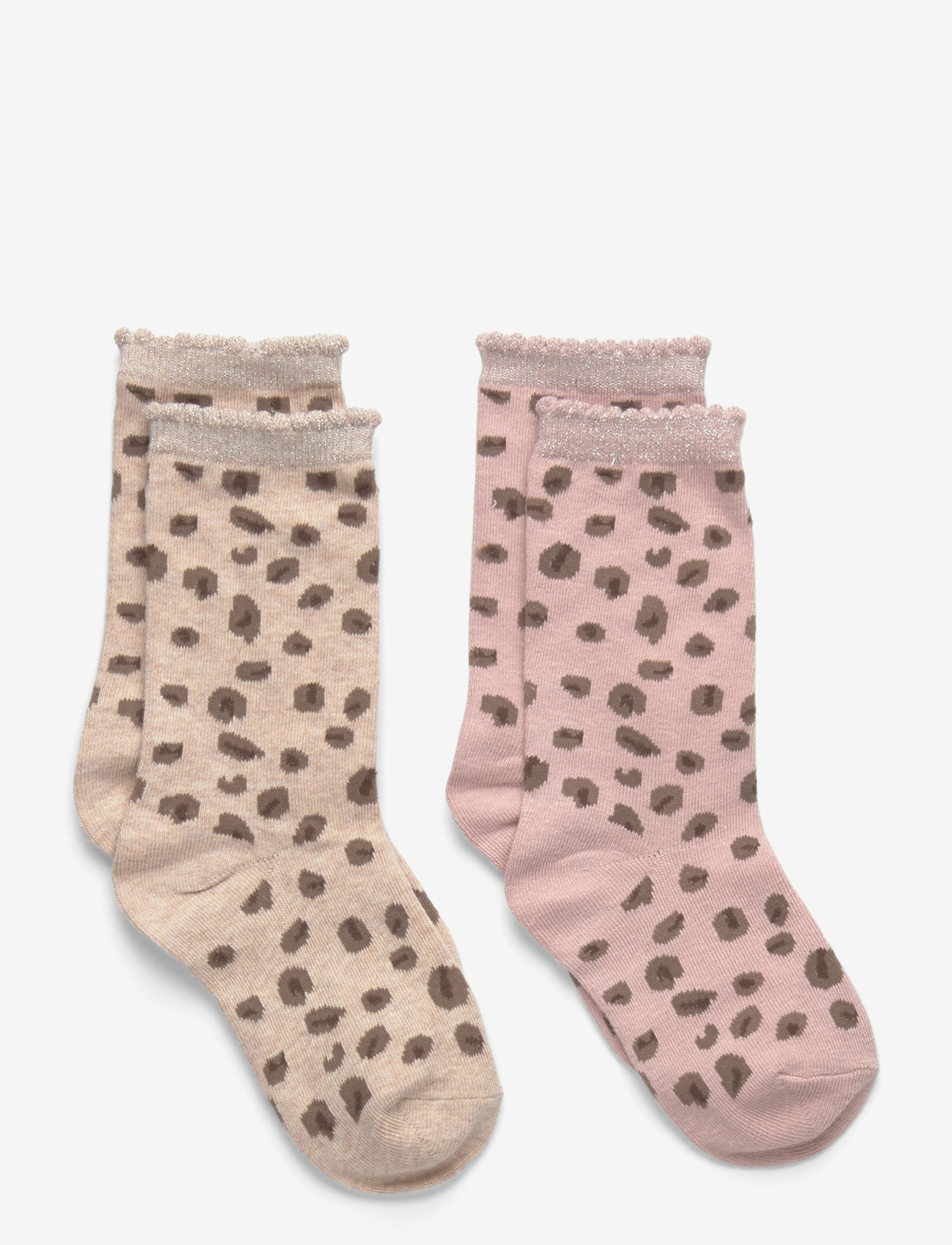 Mango - 2 pack patterned socks - efterårstøj - medium brown - 0
