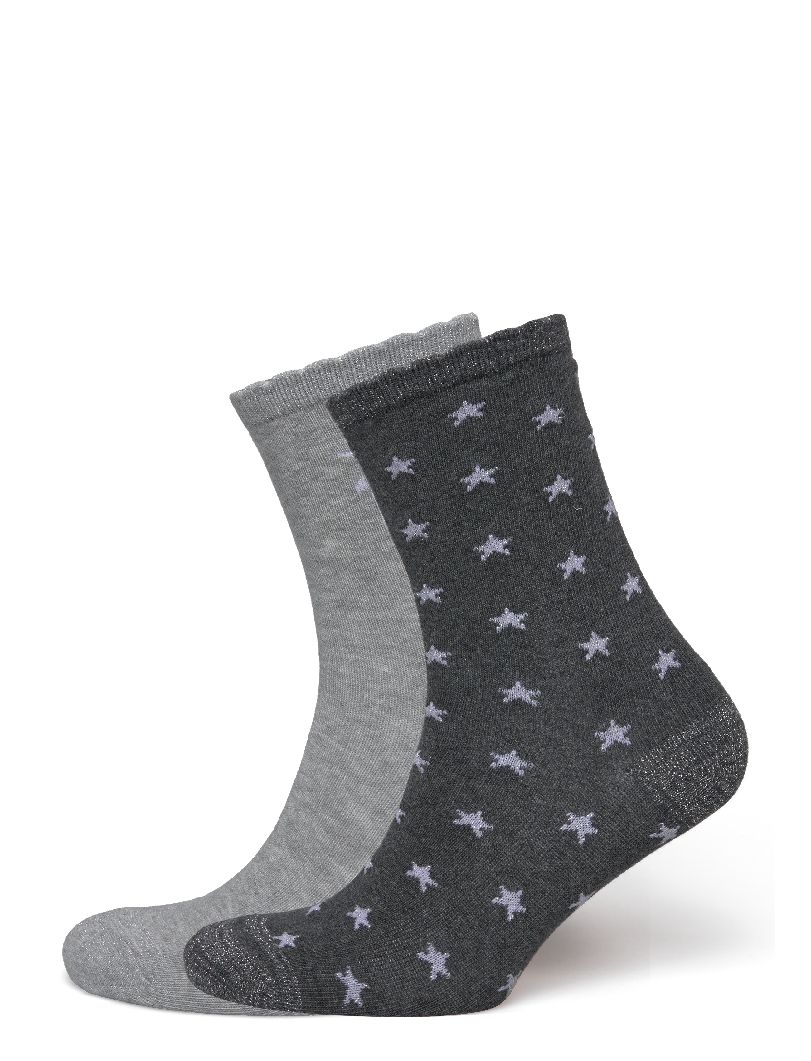 Mango 2 pack patterned socks - Underkläder & strumpor - MEDIUM GREY / grey