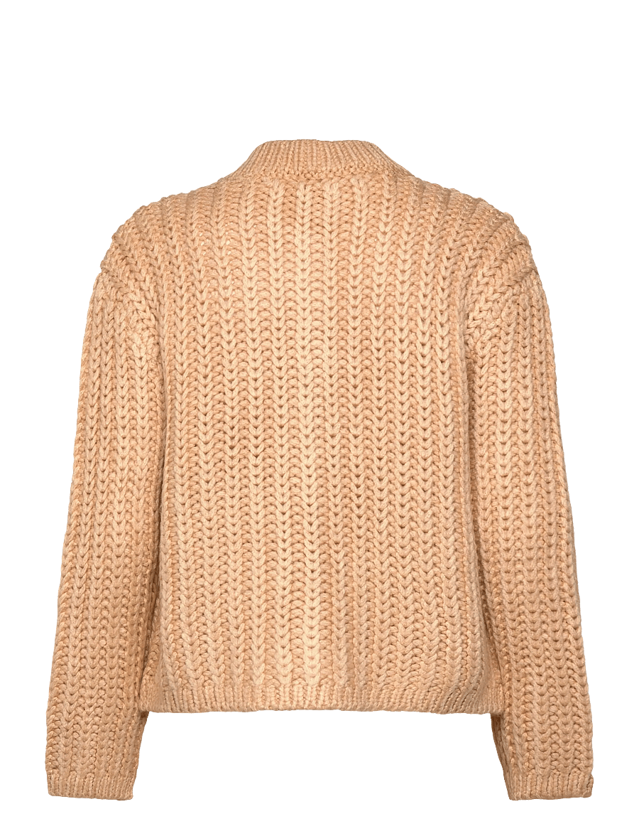 Mango - Chunky-knit cardigan with jewel buttons - koftor - light beige - 2