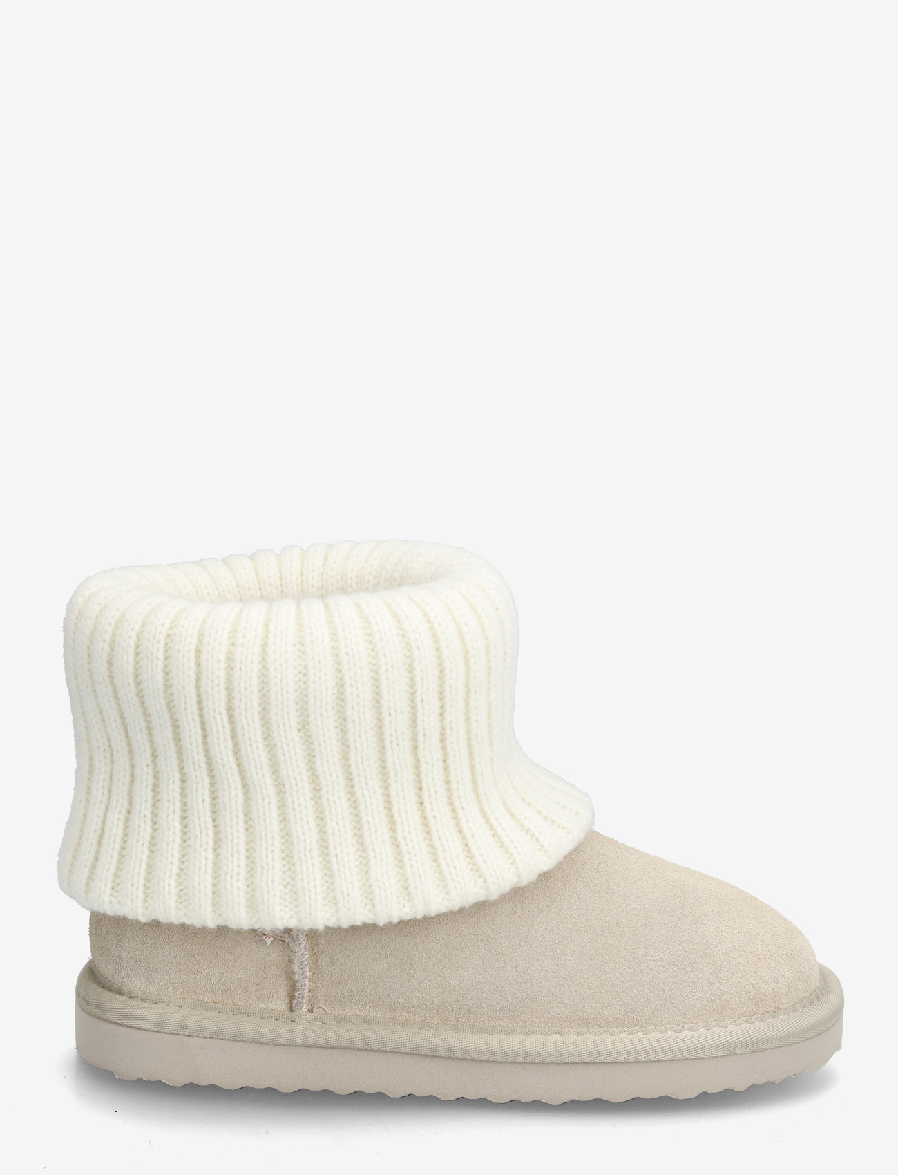 Mango - Leather ankle boots with knitted detail - vinterstøvler - grey - 1