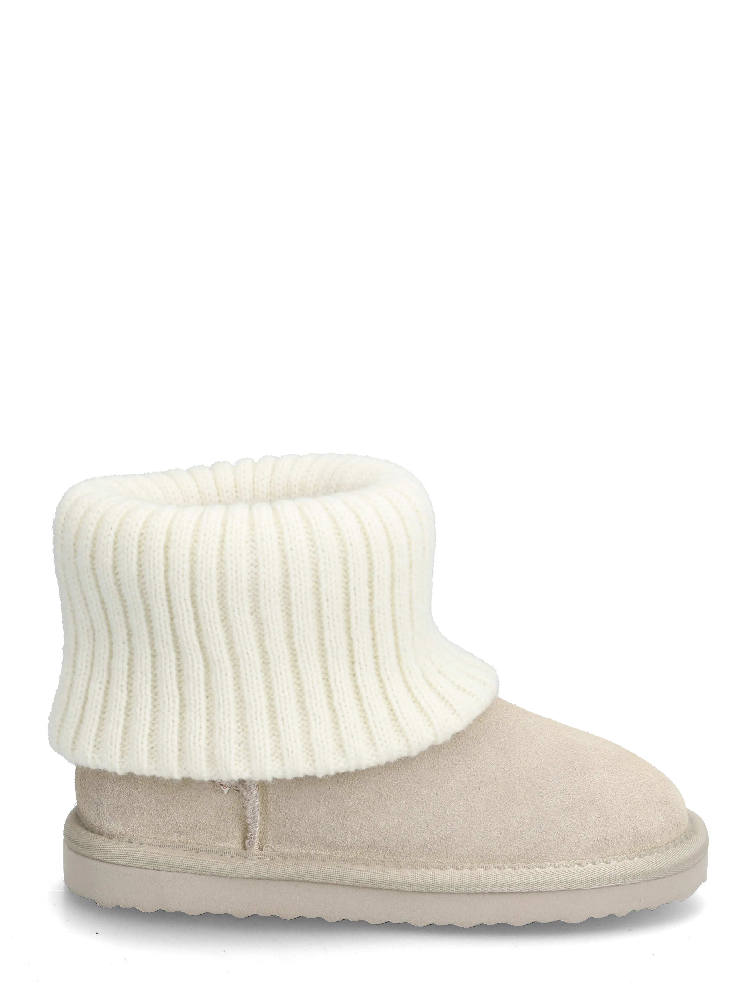 Mango - Leather ankle boots with knitted detail - sügisjalanõud - grey - 1