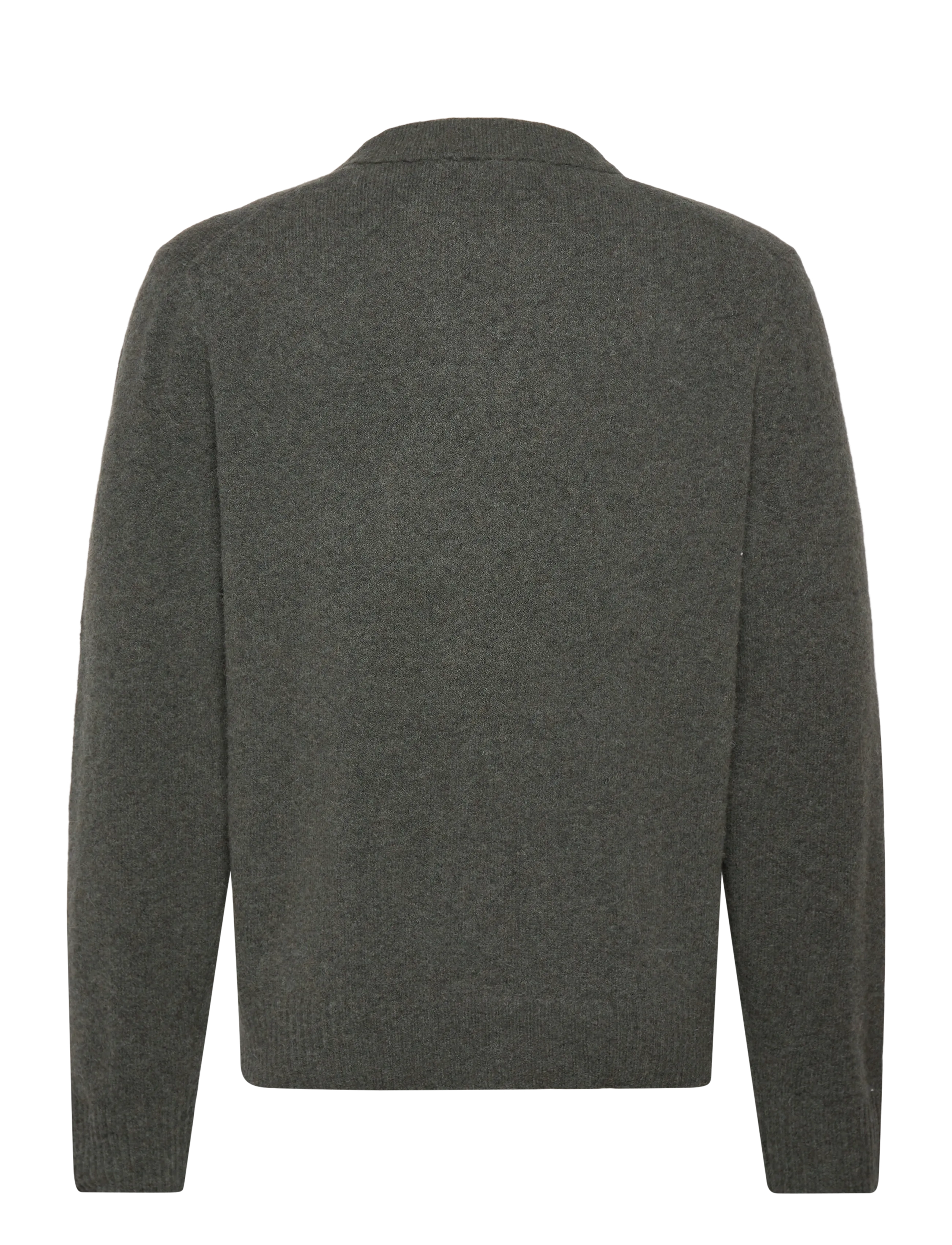 Mango - Knitted wool blend polo sweater - neulotut poolot - dark green - 2