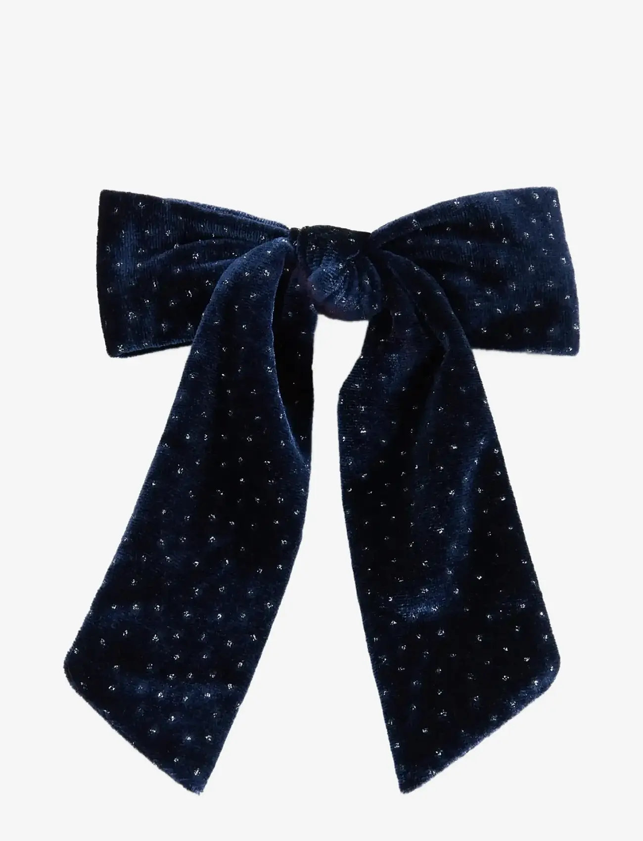 Mango - Velvet bow hairclip - haarspange - navy - 1