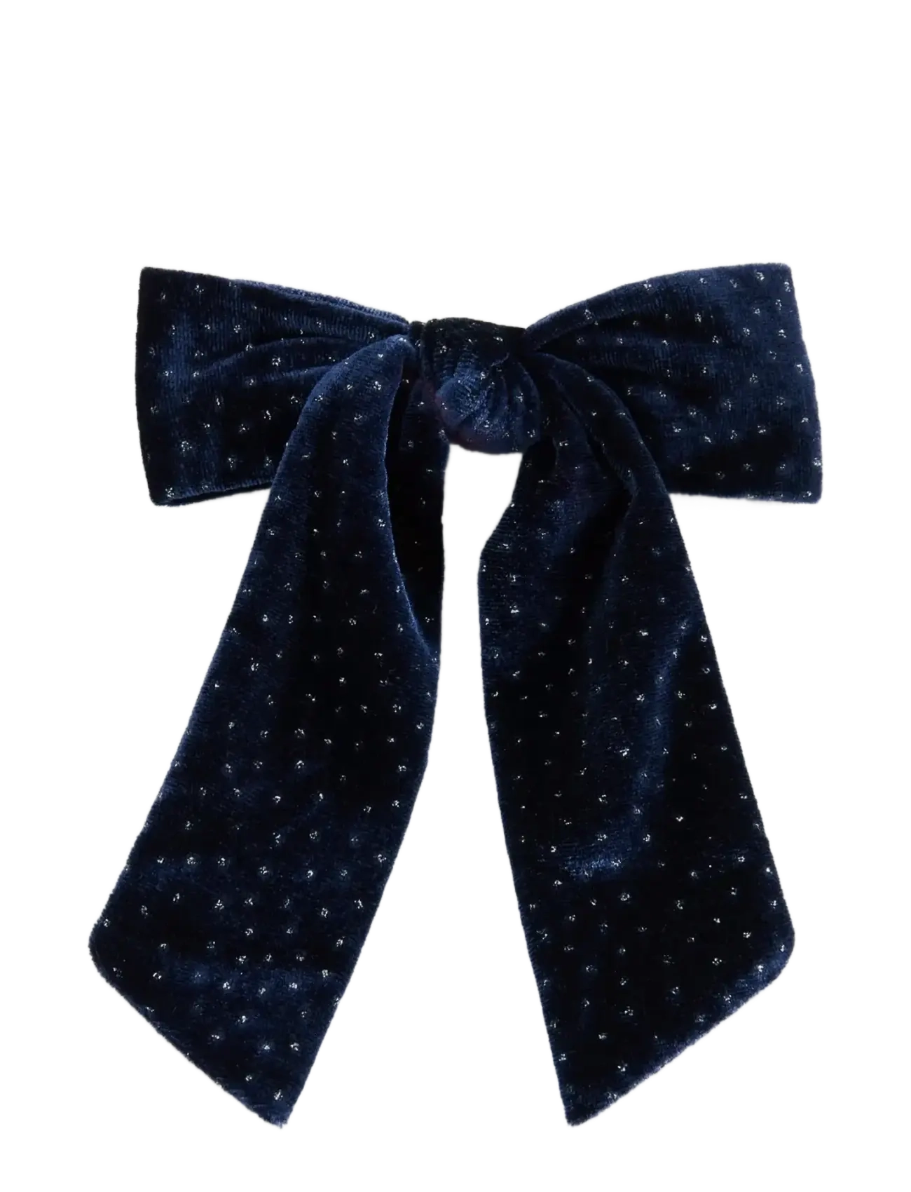 Mango Velvet bow hairclip - Damen - NAVY / navy