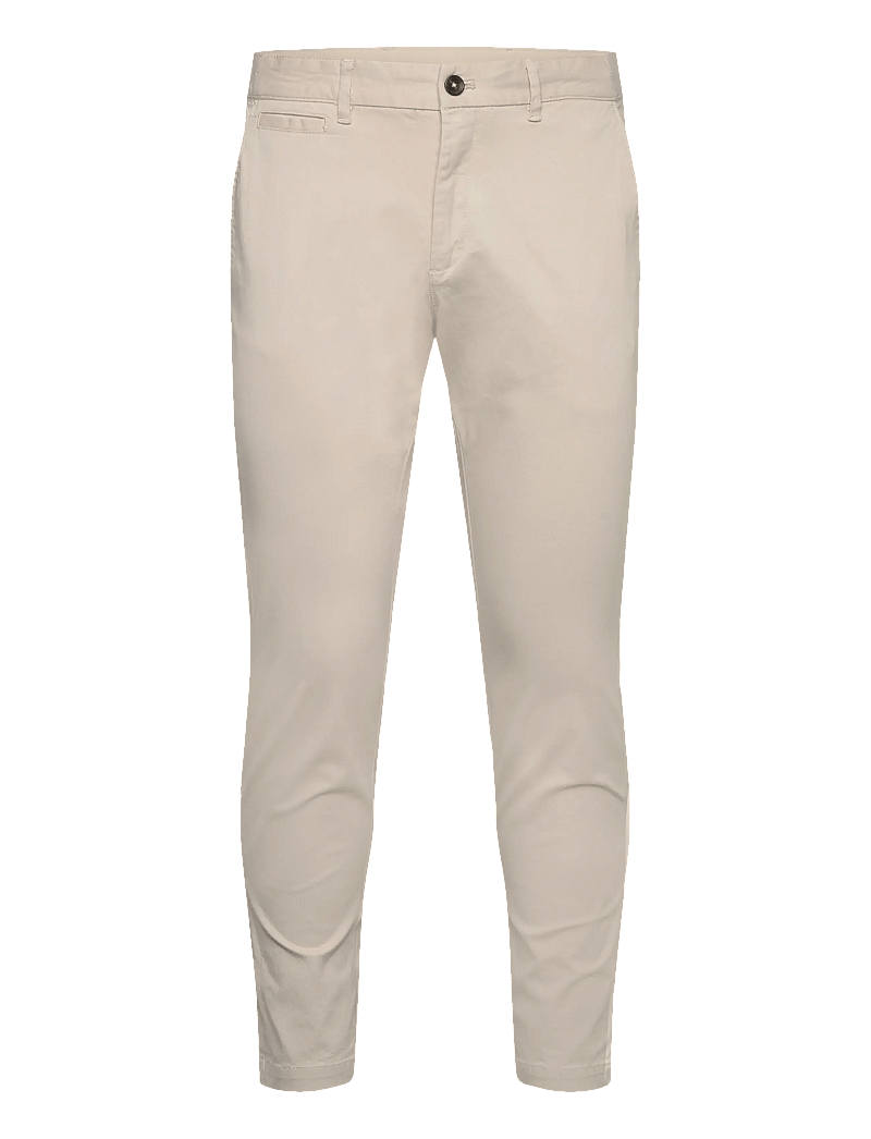 Mango - Prato cropped tapered chino trousers - chinos - light beige - 0